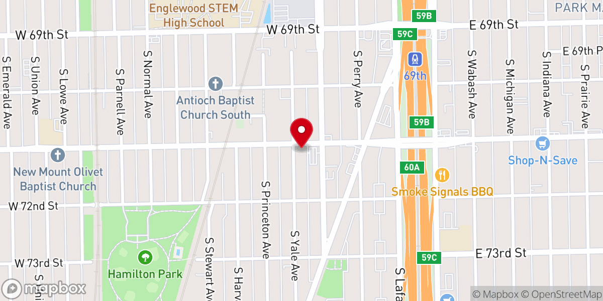 Map showing location of Greater Salem Baptist Church