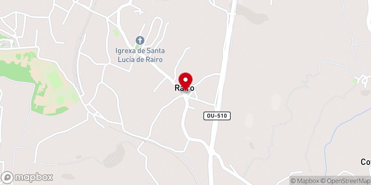 Map showing location of Capilla de Rairo