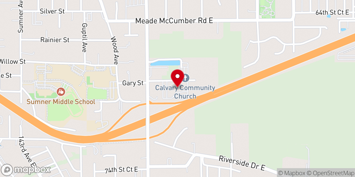 Map showing location of Calvary Community Church