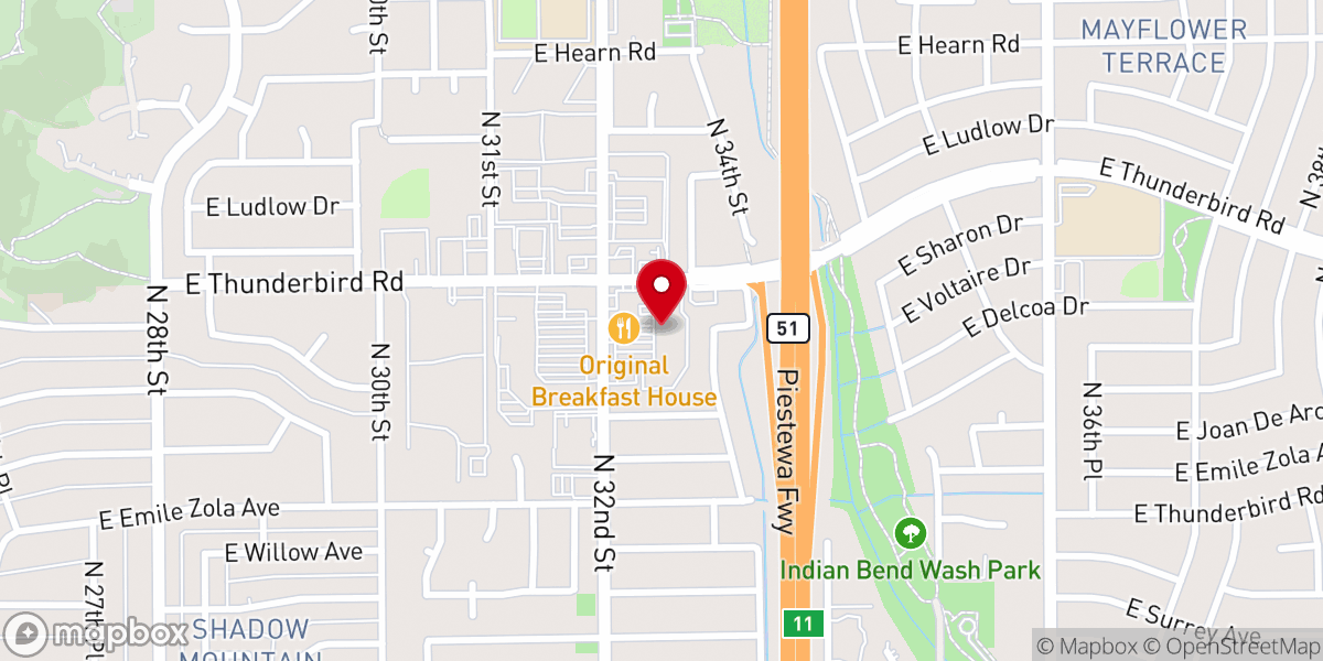 Map showing location of Genesis Church