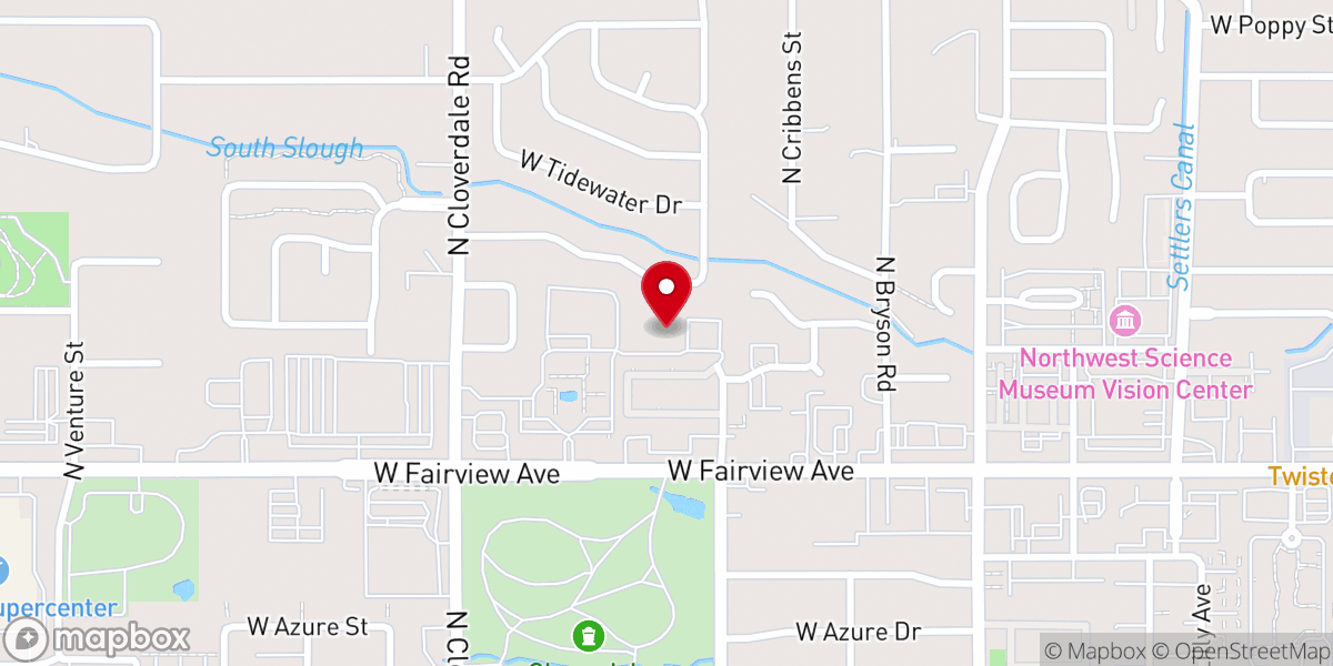 Map showing location of Revive Church