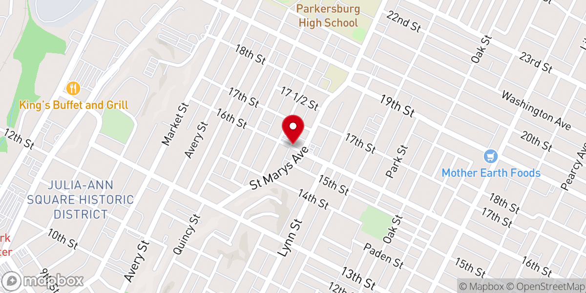 Map showing location of Christ United Methodist