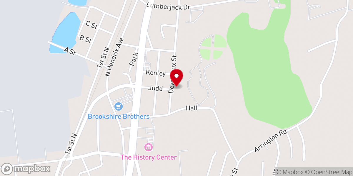 Map showing location of First Baptist Church Diboll