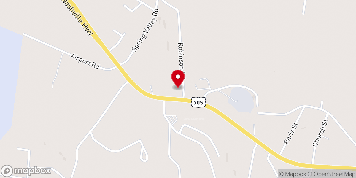 Map showing location of The Vine Baptist Church