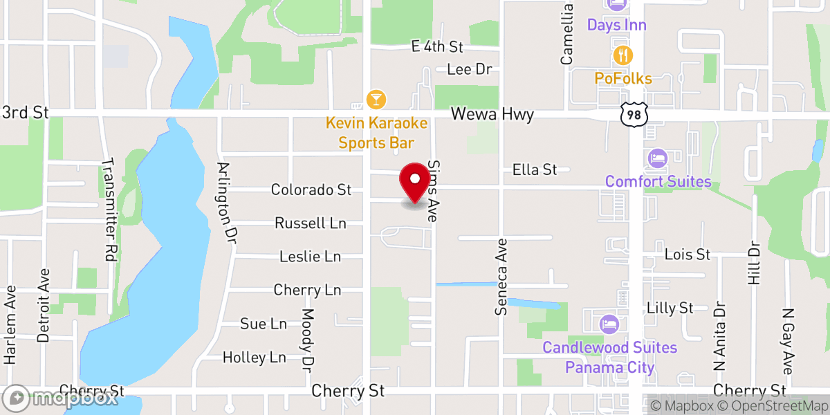 Map showing location of Callaway Community Church