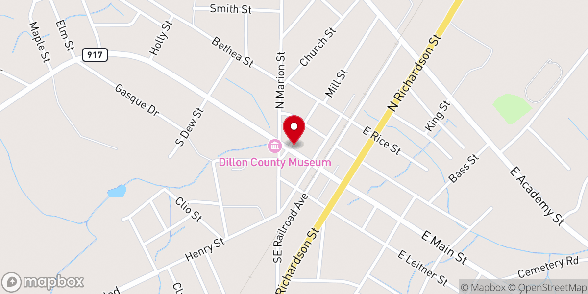Map showing location of Community Worship Center