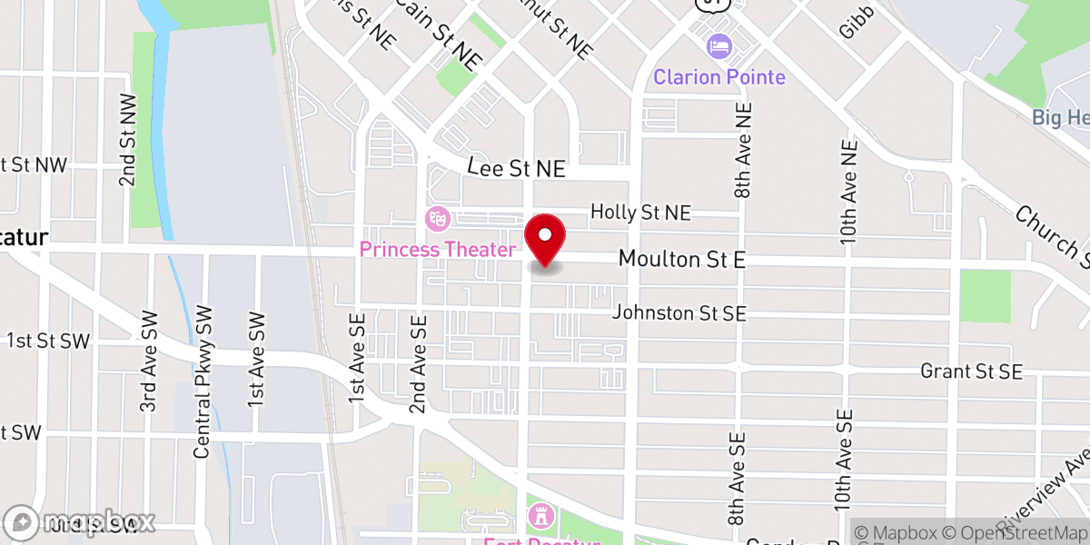 Map showing location of Iglesia Casa de Oracion