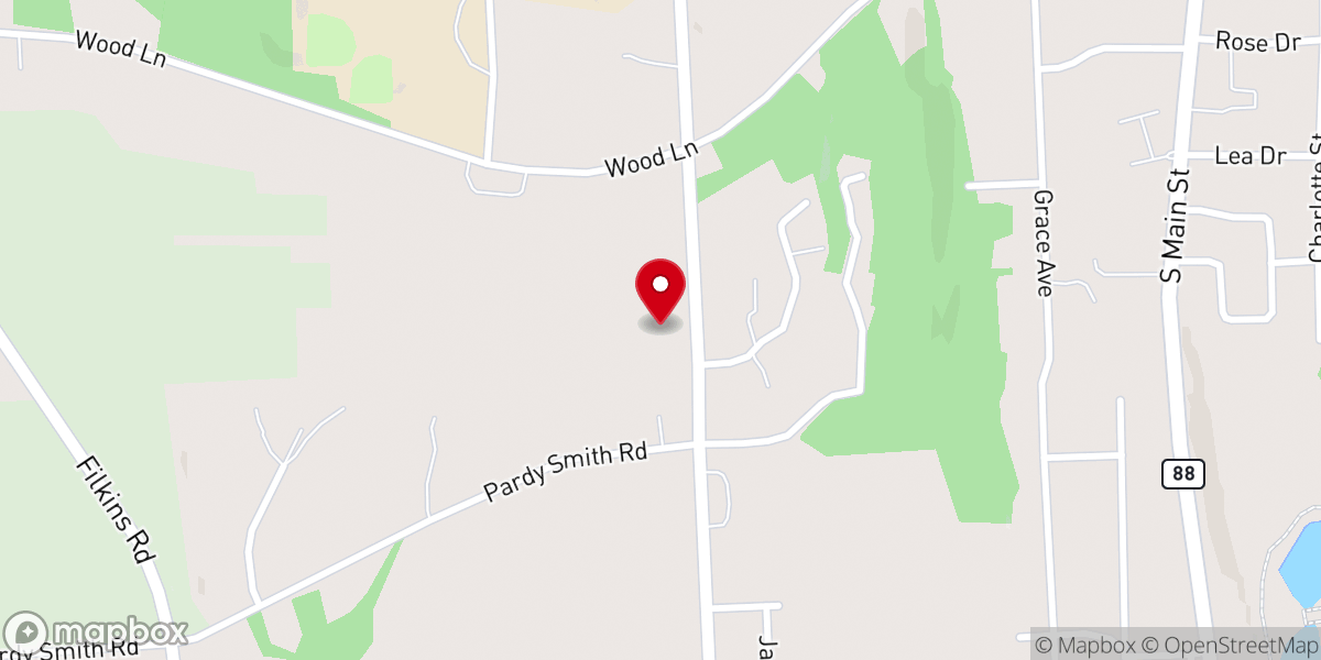 Map showing location of Calvary Church