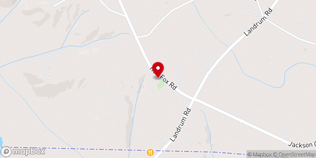 Map showing location of Pacolet Hills Baptist Church