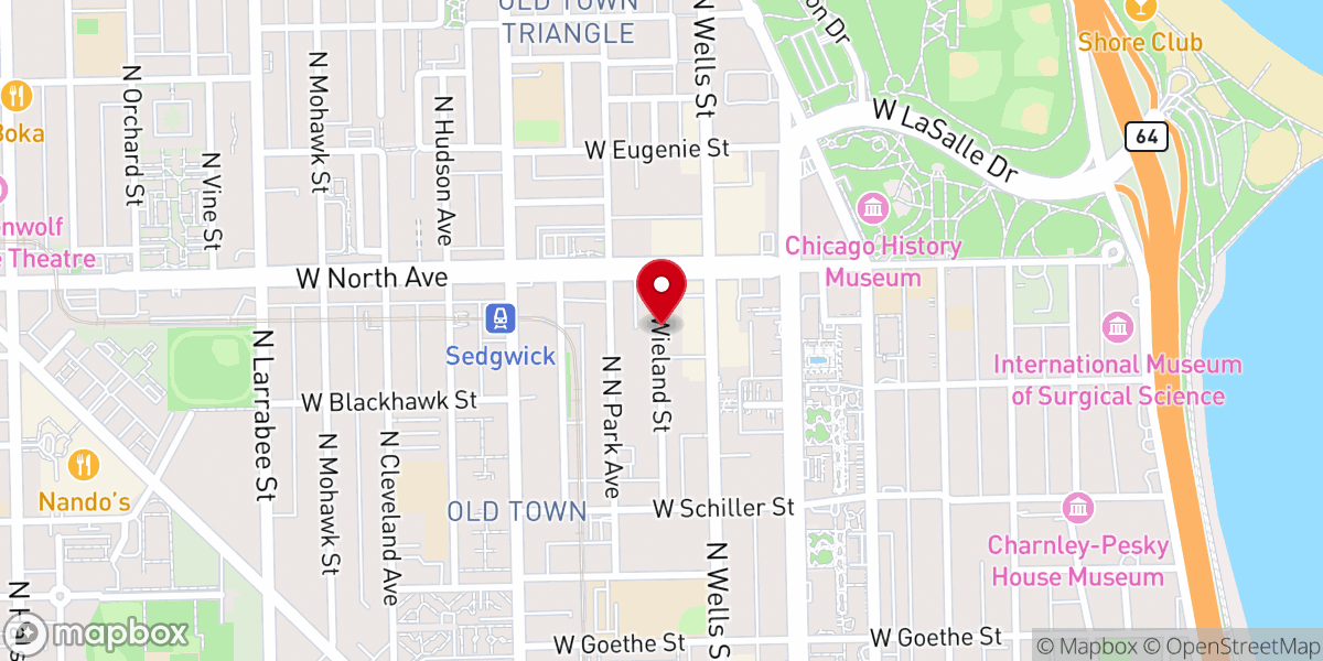 Map showing location of Christian Science in Metro Chicago