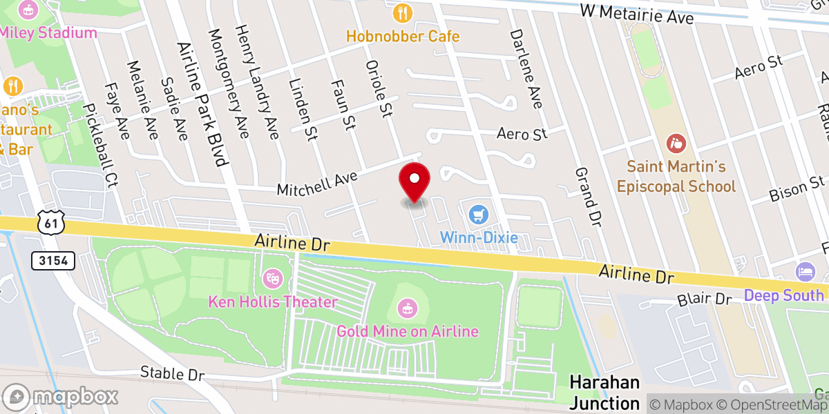 Map showing location of New Life Tabernacle
