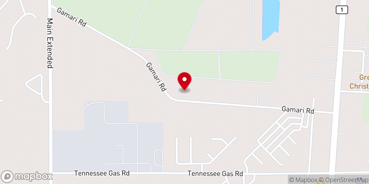 Map showing location of First Assembly of God Church