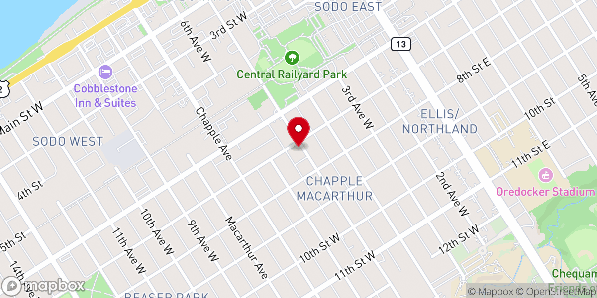 Map showing location of Trinity Evangelical Lutheran Church
