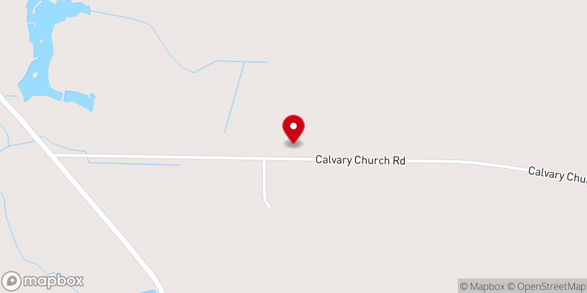 Map showing location of Calvary Baptist Church