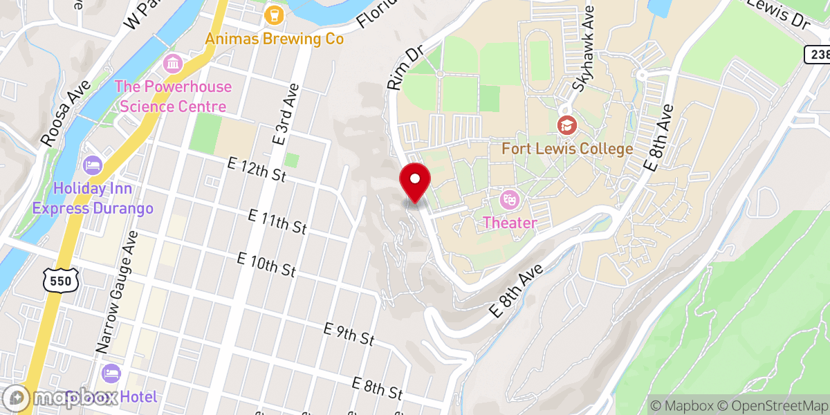 Map showing location of Fort Lewis Chapel