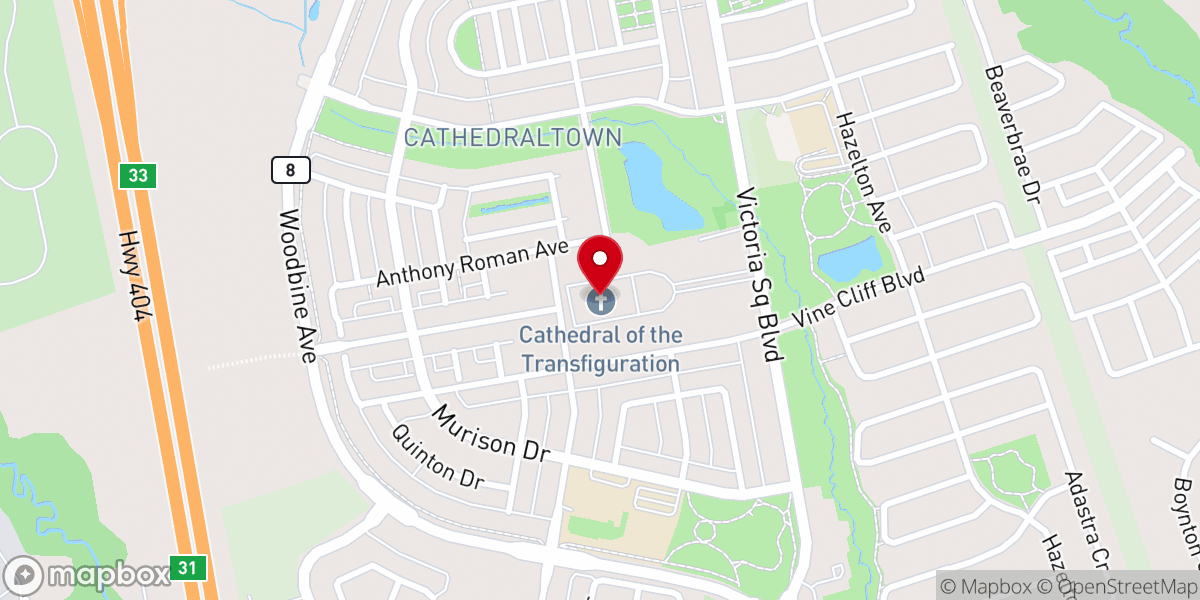 Map showing location of Cathedral of the Transfiguration