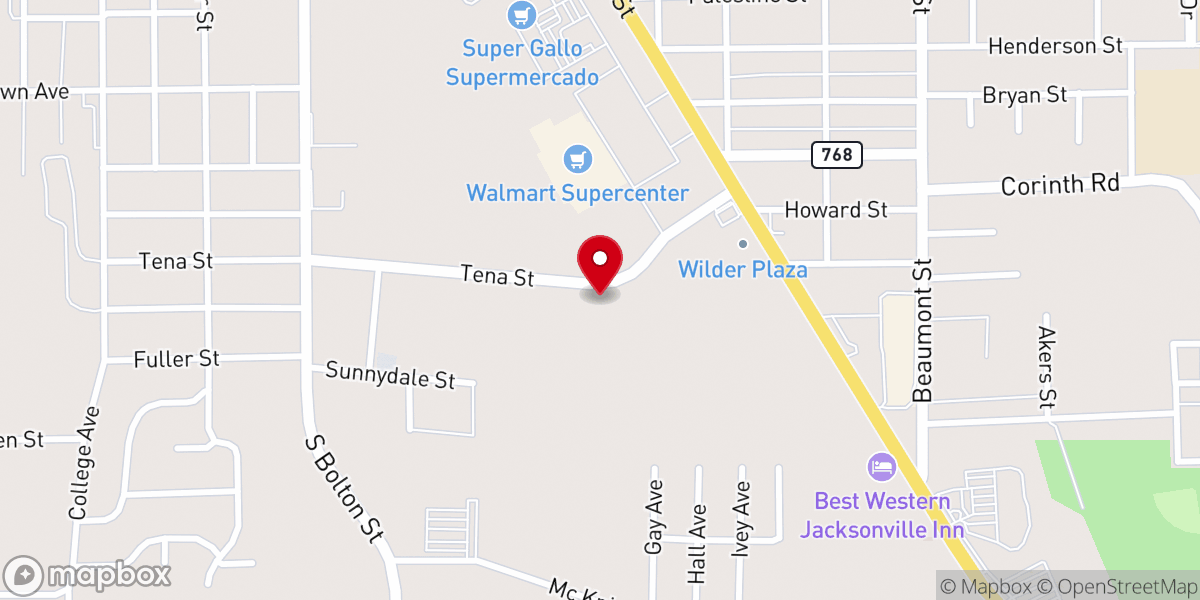 Map showing location of Iglesia de Dios Ebenezer