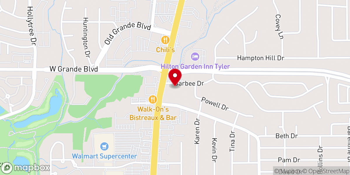 Map showing location of Life Church