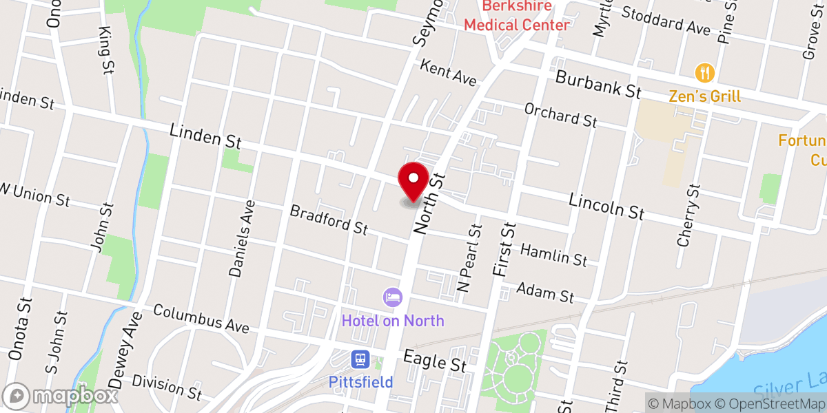 Map showing location of First Fridays Artswalk