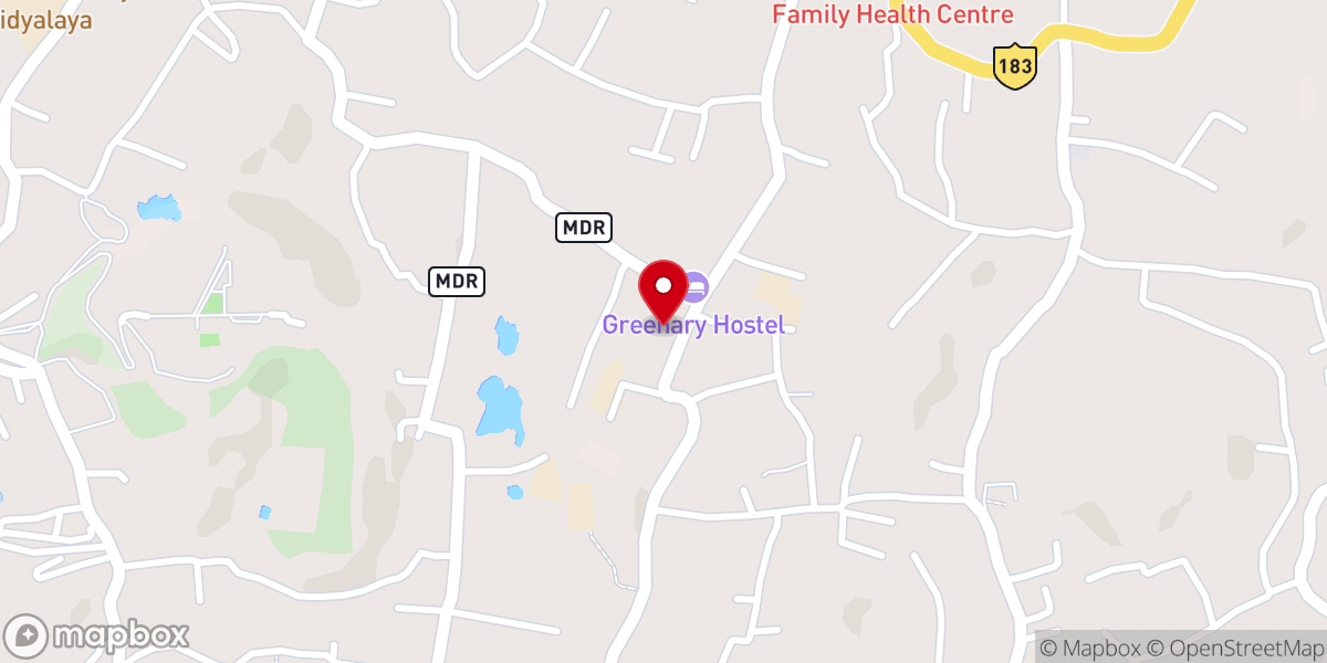 Map showing location of Nazareth Mar Thoma Church
