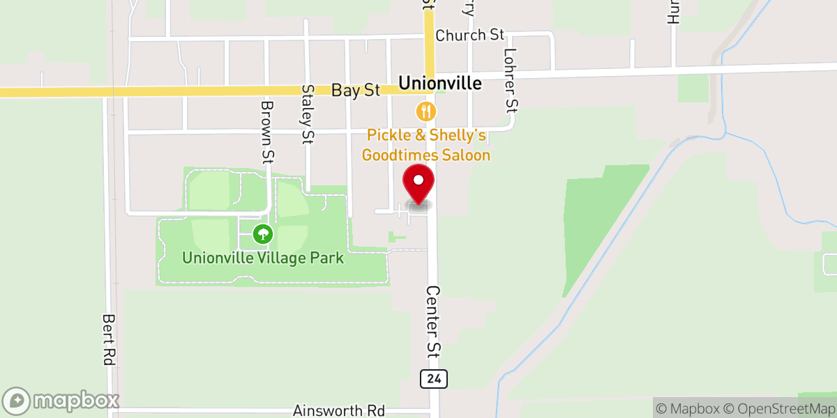Map showing location of St Paul Lutheran Church