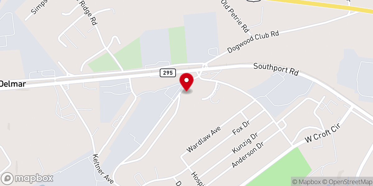 Map showing location of Croft Christian Church