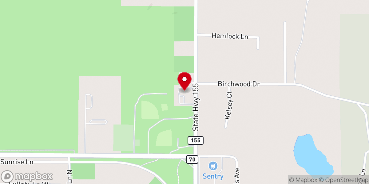 Map showing location of Community United Church of Christ in St. Germain