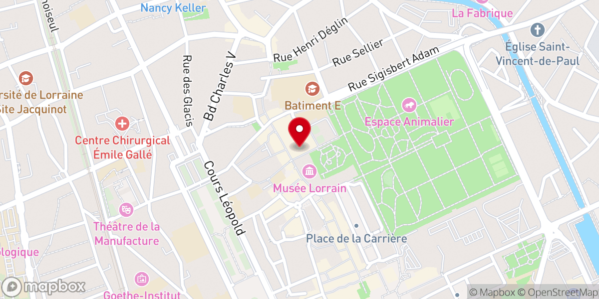 Map showing location of Ancien couvent des Cordeliers