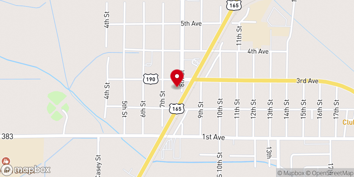 Map showing location of Christ Praise & Worship Center