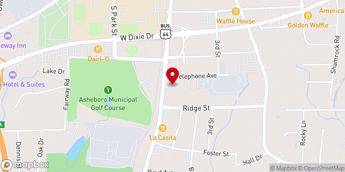 Map showing location of Iglesia de Avivamiento Poder y Fuego