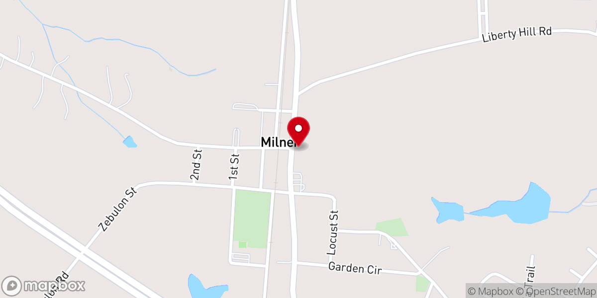 Map showing location of Rivers Run Catfish and Seafood House