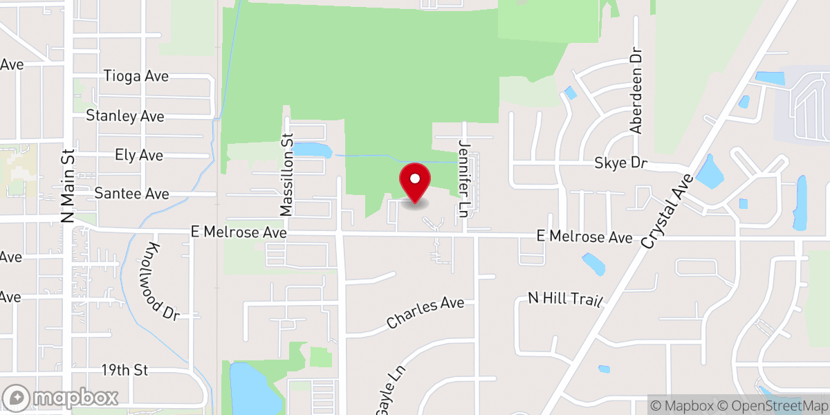 Map showing location of Faith Presbyterian Church