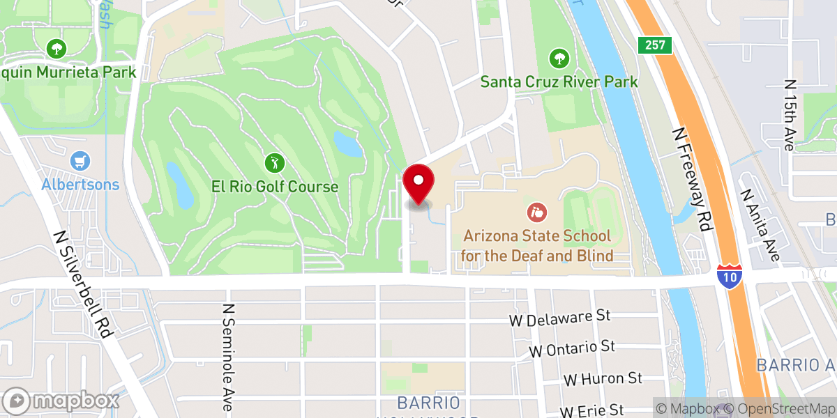 Map showing location of Trinity Hope Church of God