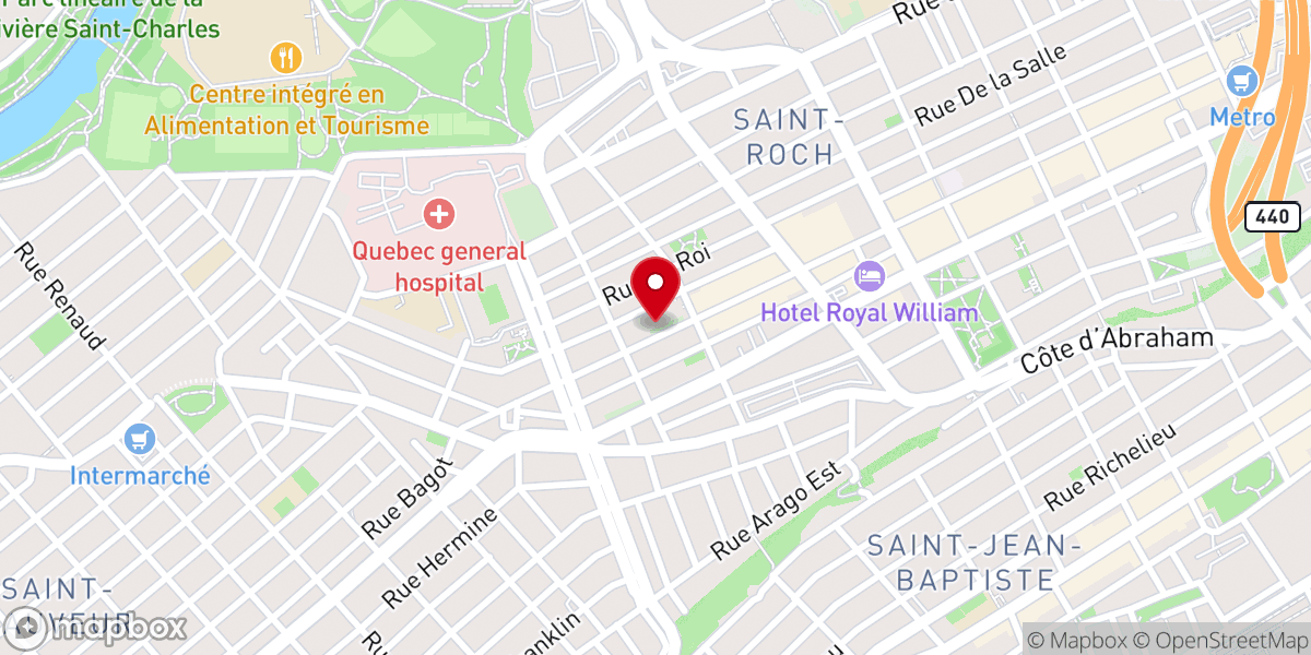 Map showing location of La Nef