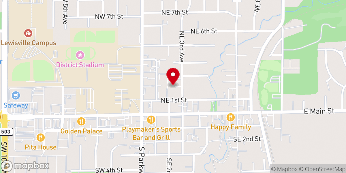 Map showing location of Grace Bible Church