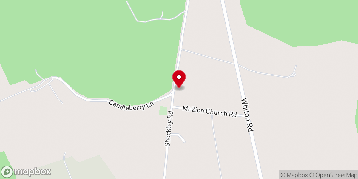 Map showing location of Mount Zion Church
