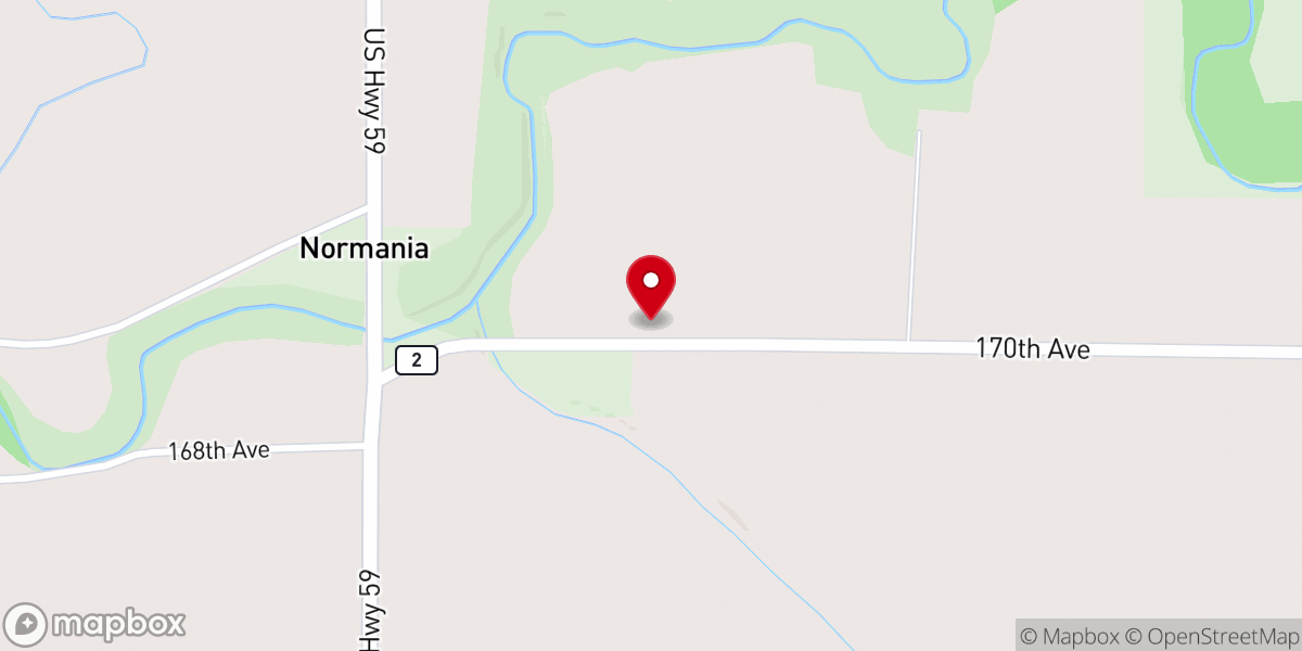 Map showing location of St. Lucas Lutheran Church