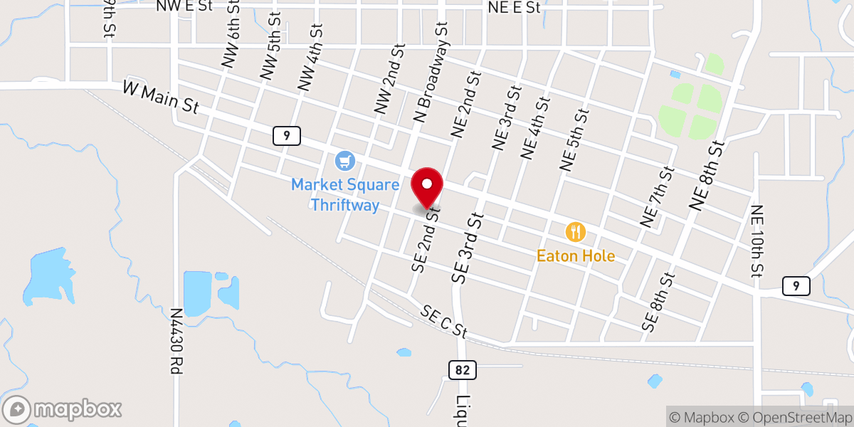Map showing location of Panther Heat and Air