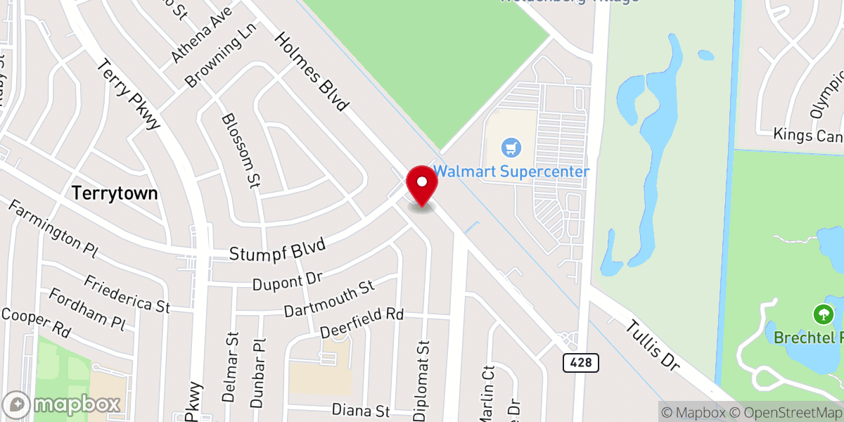 Map showing location of Second Spanish United Pentecostal Church of Gretna Inc