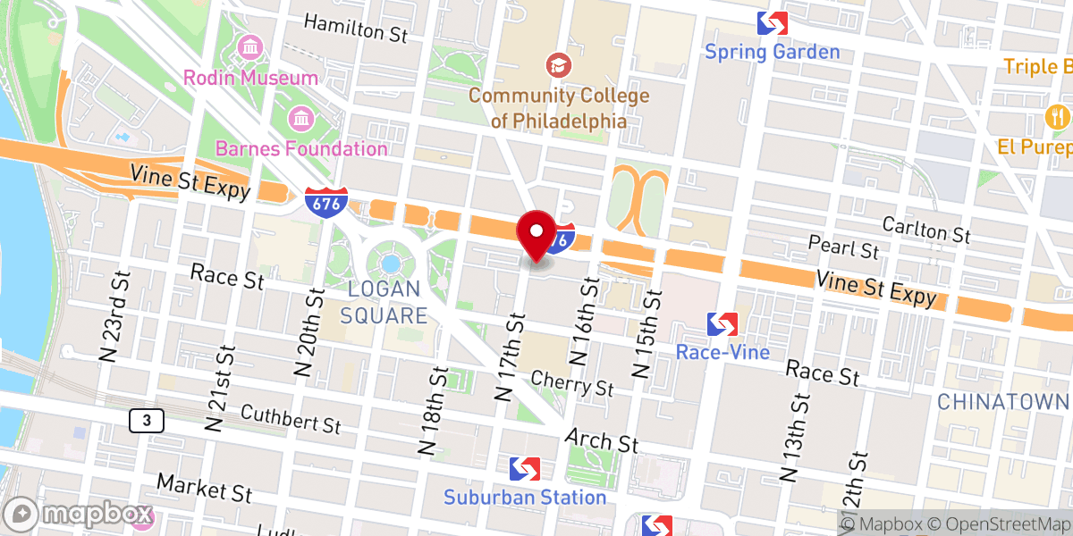 Map showing location of St. John Chrysostom Albanian Orthodox Church