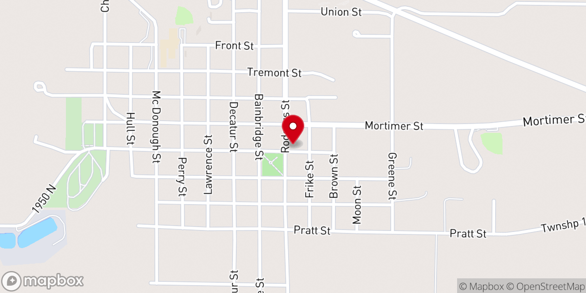Map showing location of Barry Baptist Church