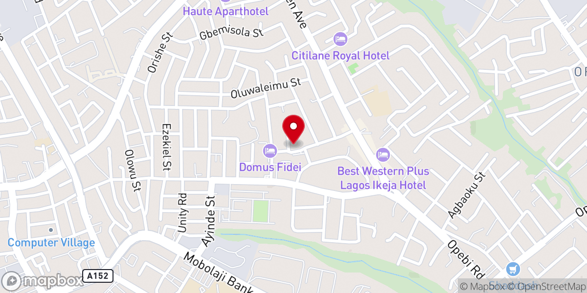 Map showing location of Assemblies Of God Church Ikeja