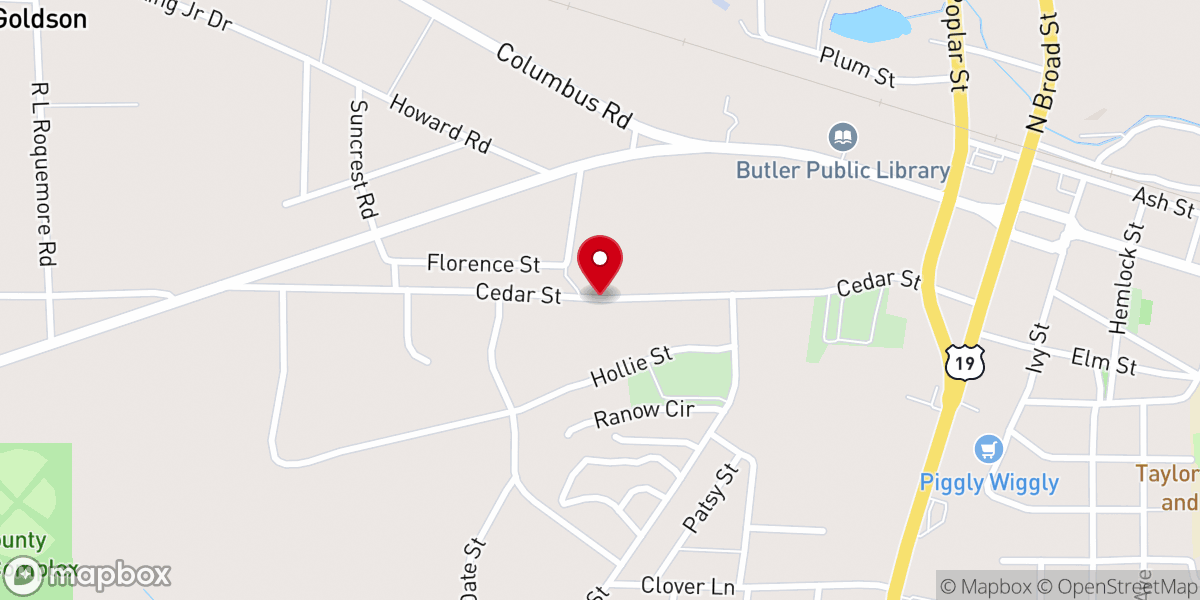 Map showing location of Murray James