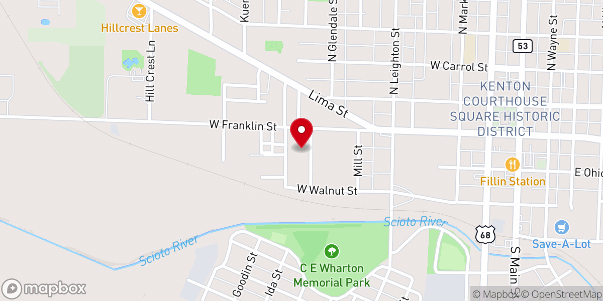 Map showing location of Helping Hands Outreach