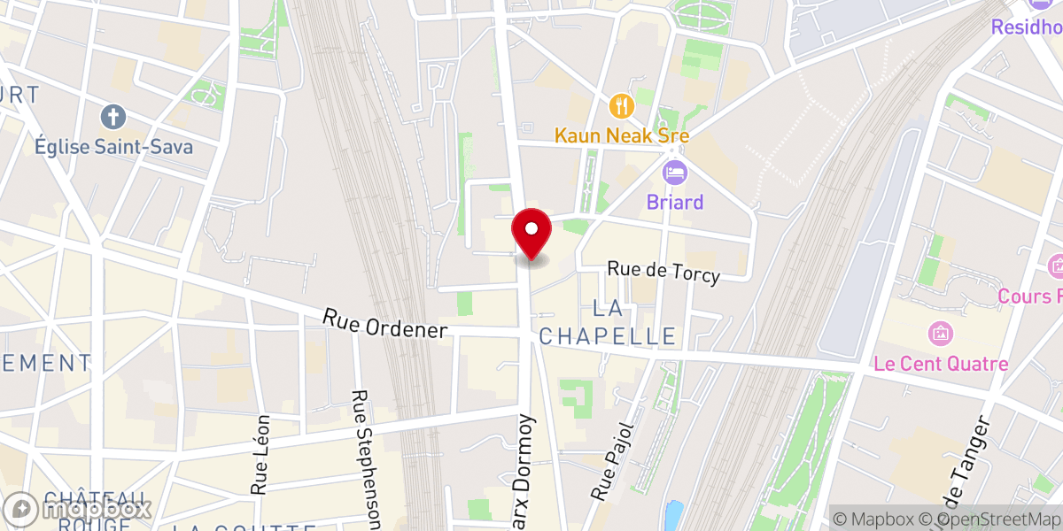 Map showing location of Église Saint-Denys de la Chapelle