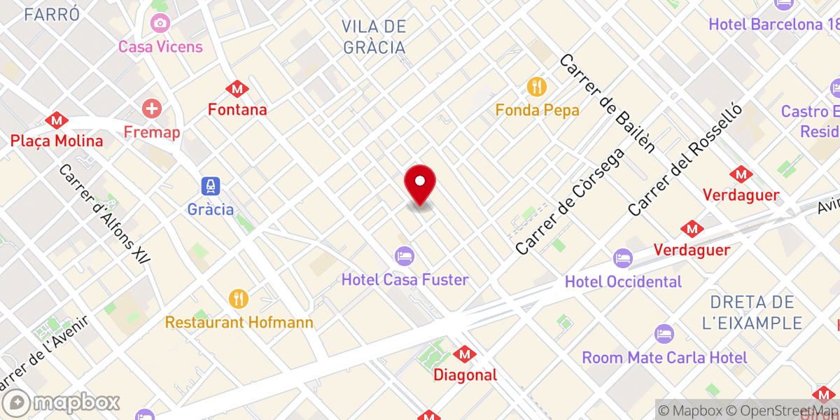 Map showing location of Vila Lliure