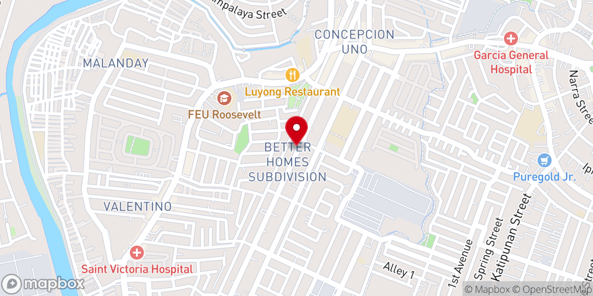 Map showing location of MCGI Concepcion, Marikina City