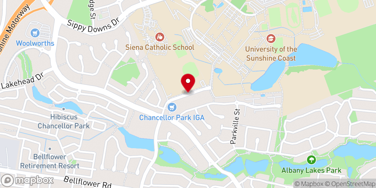 Map showing location of Chancellor Church