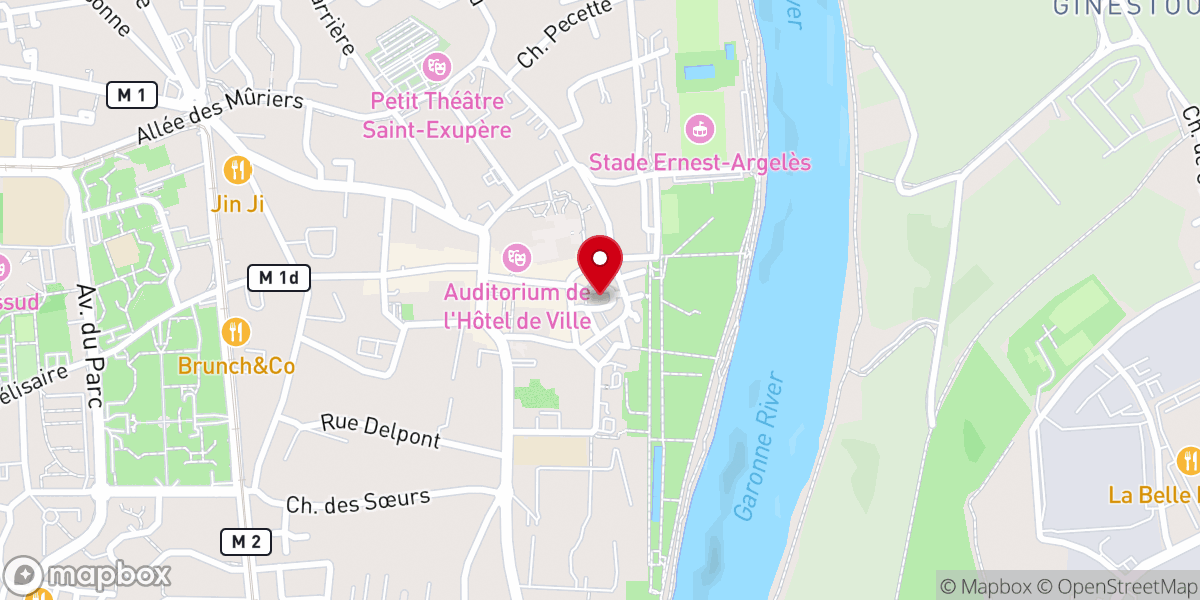 Map showing location of Église Saint-Pierre de Blagnac