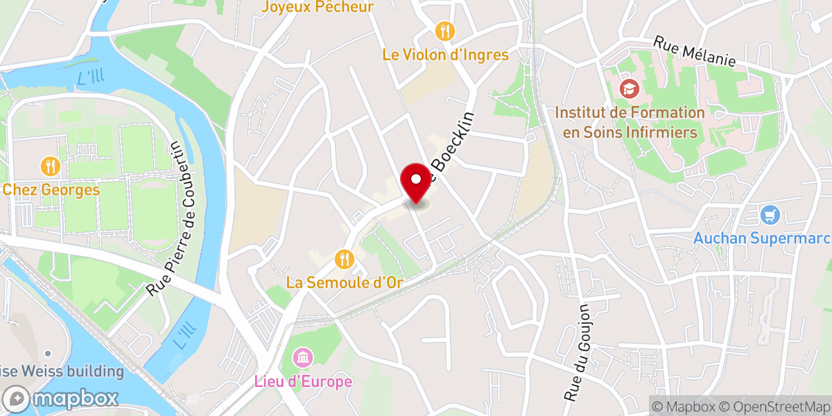 Map showing location of Foyer Paroissial Saint Louis